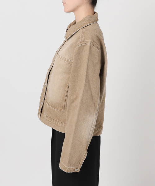 Spick & Span(スピックアンドスパン)の「5 1/2 M-35 JACKET(デニムジャケット・レディース・アイボリー/ベージュ・FREE)」の19枚目の写真