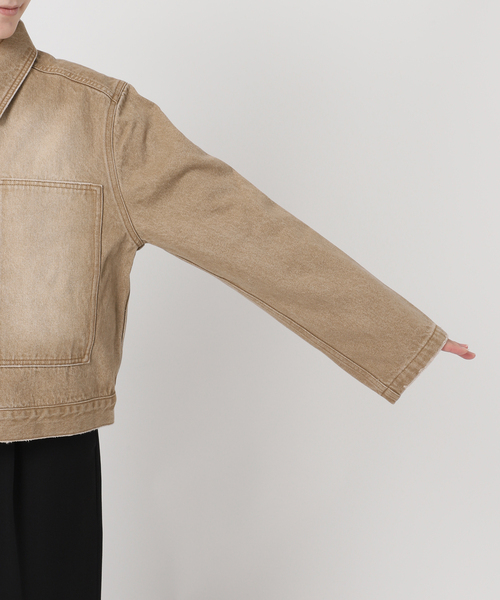 Spick & Span(スピックアンドスパン)の「5 1/2 M-35 JACKET(デニムジャケット・レディース・アイボリー/ベージュ・FREE)」の22枚目の写真