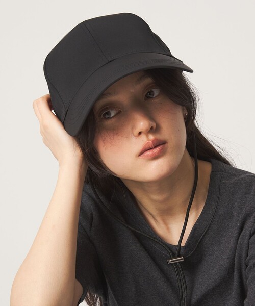 green label relaxing(グリーンレーベルリラクシング)の「2WAY ワイドバイザー ツイル キャップ / 帽子 UVカット(キャップ・レディース・ブラック/ベージュ/ダークグレー・FREE)」の2枚目の写真