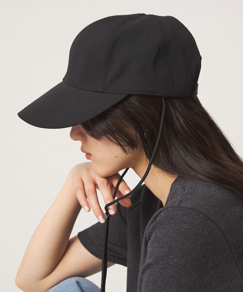 green label relaxing(グリーンレーベルリラクシング)の「2WAY ワイドバイザー ツイル キャップ / 帽子 UVカット(キャップ・レディース・ブラック/ベージュ/ダークグレー・FREE)」の16枚目の写真