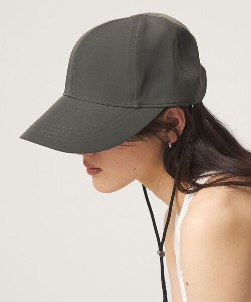 green label relaxing(グリーンレーベルリラクシング)の「2WAY ワイドバイザー ツイル キャップ / 帽子 UVカット(キャップ・レディース・ブラック/ベージュ/ダークグレー・FREE)」の18枚目の写真