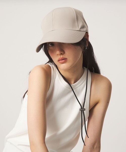 green label relaxing(グリーンレーベルリラクシング)の「2WAY ワイドバイザー ツイル キャップ / 帽子 UVカット(キャップ・レディース・ブラック/ベージュ/ダークグレー・FREE)」の20枚目の写真