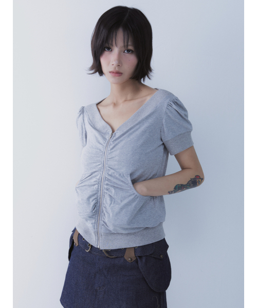 SETSETSET（セットセットセット）の「ORBIT ZIP TOP GREY（カーディガン/ボレロ・レディース・その他・ONE SIZE）」の6枚目の写真