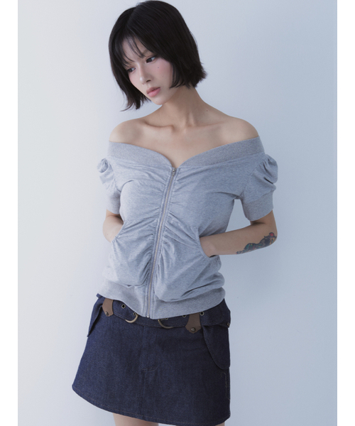 SETSETSET（セットセットセット）の「ORBIT ZIP TOP GREY（カーディガン/ボレロ・レディース・その他・ONE SIZE）」の9枚目の写真