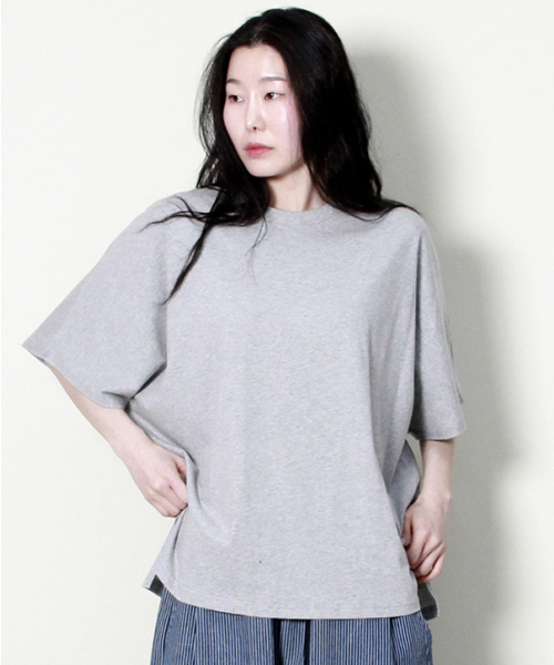 DEMARC(ドゥマーク)の「ミディアムフィットドルマンスリーブ半袖Tシャツグレー(Tシャツ/カットソー・レディース・その他・ONE SIZE)」の4枚目の写真