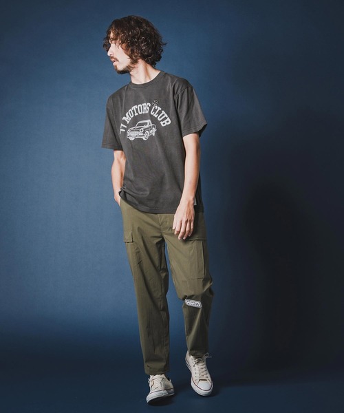 seventy seven(セブンティセブン)の「mt10169-middle onz pigment S-S t-shirt(77motors) Tシャツ(7726S090)(Tシャツ/カットソー・メンズ・ブルー/ブラック/ナチュラル・M/S/XL/L)」の18枚目の写真