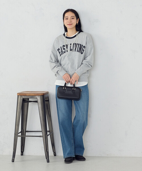 COMME CA ISM（コムサイズム）の「ロゴ裏毛トレーナー（スウェット・レディース・オフホワイト/グレー・SMALL/X-LARGE/LARGE/MEDIUM）」の7枚目の写真