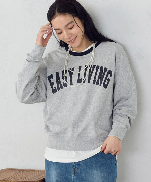 COMME CA ISM（コムサイズム）の「ロゴ裏毛トレーナー（スウェット・レディース・オフホワイト/グレー・SMALL/X-LARGE/LARGE/MEDIUM）」の11枚目の写真