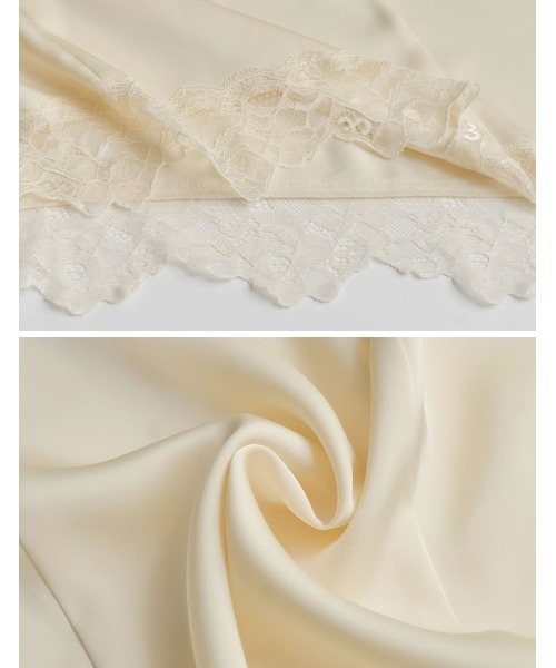 Re:EDIT（リエディ）の「[2026S/S COLLECTION]サテンレースキャミソール（キャミソール・レディース・ブラック/アイボリー・MEDIUM/LARGE）」の14枚目の写真