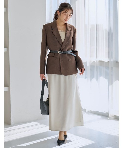 Re:EDIT（リエディ）の「[2026S/S COLLECTION]サテンレースキャミソール（キャミソール・レディース・ブラック/アイボリー・MEDIUM/LARGE）」の18枚目の写真