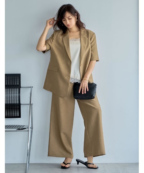 Re:EDIT（リエディ）の「[新色追加][2026S/S COLLECTION]サテンレースキャミソール（キャミソール・レディース・ブラック/アイボリー/ブラウン・MEDIUM/LARGE）」の12枚目の写真