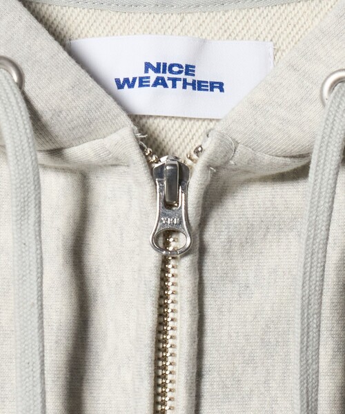 NICE WEATHER（ナイスウェザー）の「＜NICE WEATHER＞ウィメンズ ジップクロップドパーカ 2（スウェット・レディース・ライトピンク/ネイビー/ライトグレー・FREE）」の16枚目の写真
