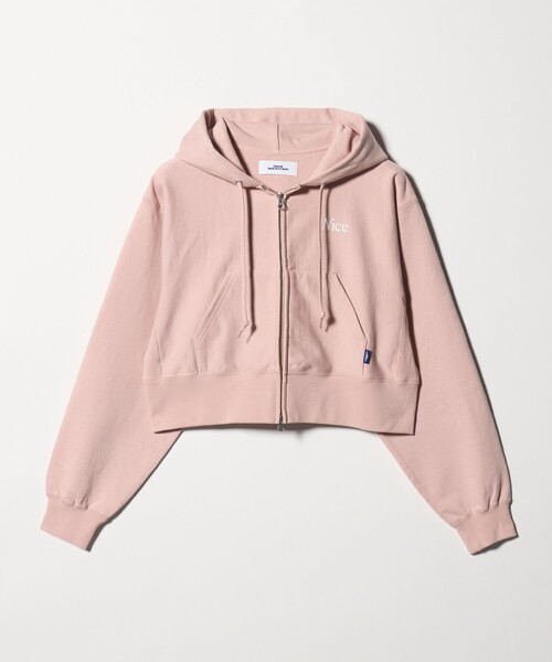 NICE WEATHER（ナイスウェザー）の「＜NICE WEATHER＞ウィメンズ ジップクロップドパーカ 2（スウェット・レディース・ライトピンク/ネイビー/ライトグレー・FREE）」の21枚目の写真