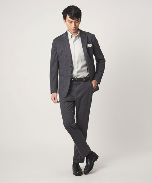 green label relaxing(グリーンレーベルリラクシング)の「エブリット コットンオックス ソリッド スナップ ボタンダウン シャツ -イージーアイロン-(ビジネスシャツ・メンズ・ライトグレー/ベージュ/コバルトブルー・L/M/XL/S)」の8枚目の写真