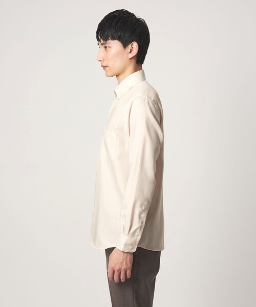 green label relaxing(グリーンレーベルリラクシング)の「エブリット コットンオックス ソリッド スナップ ボタンダウン シャツ -イージーアイロン-(ビジネスシャツ・メンズ・ライトグレー/ベージュ/コバルトブルー・L/M/XL/S)」の13枚目の写真