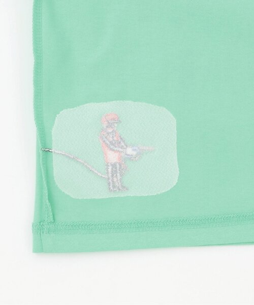 kladskap（クレードスコープ）の「乗り物アップリケ長袖Tシャツ（Tシャツ/カットソー・キッズ・クリーム/エメラルド・80ｃｍ/90cm/100cm/110cm/120cm/130cm）」の9枚目の写真