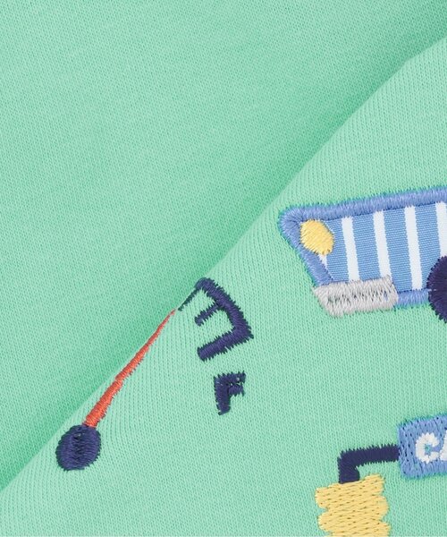 kladskap（クレードスコープ）の「乗り物アップリケ長袖Tシャツ（Tシャツ/カットソー・キッズ・クリーム/エメラルド・80ｃｍ/90cm/100cm/110cm/120cm/130cm）」の10枚目の写真