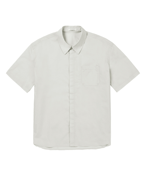 DRAW FIT（ドローフィット）の「ペーパーコットンオーバーサイズハーフシャツ[ホワイト]（シャツ/ブラウス・メンズ・その他・X-LARGE/MEDIUM/LARGE）」の3枚目の写真