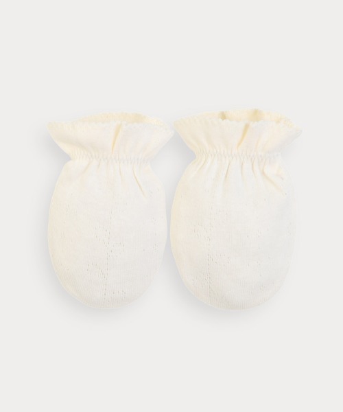 moimoln（モイモルン）の「【mini moi】ジェントルアイレットベビーミトン・手袋（その他ベビー用品・キッズ・ライトベージュ・FREE）」の2枚目の写真