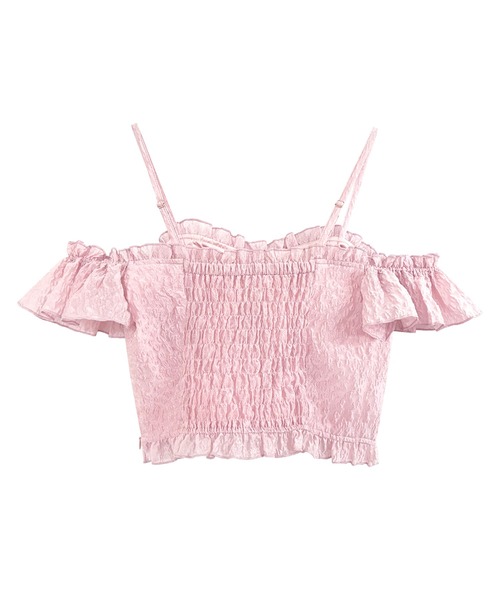 Rose Muse（ロゼミューズ）の「Front ribbon cami tops（その他トップス・レディース・ブラック/ピンク・FREE）」の8枚目の写真