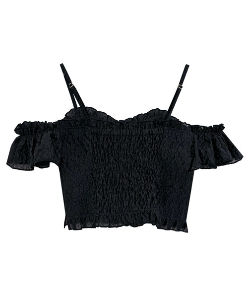 Rose Muse（ロゼミューズ）の「Front ribbon cami tops（その他トップス・レディース・ブラック/ピンク・FREE）」の5枚目の写真