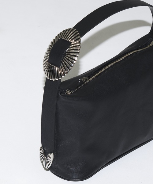 TOGA TOO レザー ミニバッグ ハンドバッグ 黒 コンパクト 男女兼用 TOGA TOO/トーガトゥー】Leather mini bag/レザーミニバッグ