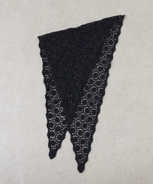 COLLAGE GALLARDAGALANTE（コラージュガリャルダガランテ）の「PAPILLONNER/マルチウェイレースバブーシュカ（バンダナ/スカーフ・レディース・オフホワイト/ブラック・FREE）」の16枚目の写真