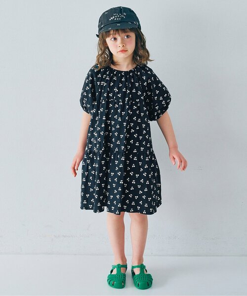 p.premier（ピードットプルミエ）の「イロチ買いしたいパフスリーブワンピース（ワンピース・キッズ・レッド/ピンク/グリーン/ドット/ラベンダー/アイボリー/ブラック・140/130/120/110/100/90/80）」の10枚目の写真