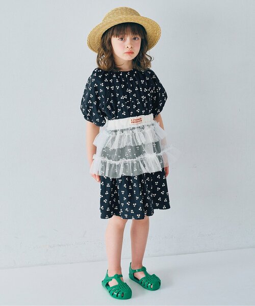 p.premier（ピードットプルミエ）の「イロチ買いしたいパフスリーブワンピース（ワンピース・キッズ・レッド/ピンク/グリーン/ドット/ラベンダー/アイボリー/ブラック・140/130/120/110/100/90/80）」の12枚目の写真