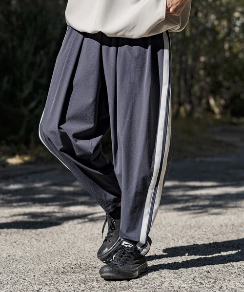 CAMBIO（カンビオ）の「mp14635- ストレッチナイロンサイドラインパンツ(CMB-R0220)（その他パンツ・メンズ・グレー/ブルー/ブラック・S/M/L）」の12枚目の写真