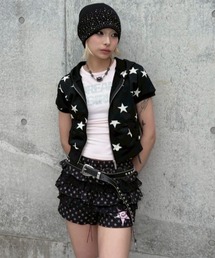 Never mind the XU（ネバーマインドザエックスユー）の「【Never mind the XU】star print skirt pants / 【ネバーマインド ザ エックスユー】スタープリントフリルスカートパンツ <着用動画あり>（その他パンツ）」