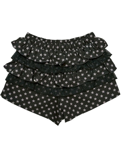 Never mind the XU(ネバーマインドザエックスユー)の「【Never mind the XU】star print skirt pants / 【ネバーマインド ザ エックスユー】スタープリントフリルスカートパンツ <着用動画あり>(その他パンツ・レディース・ピンク/ブラック/ホワイト・S)」の9枚目の写真