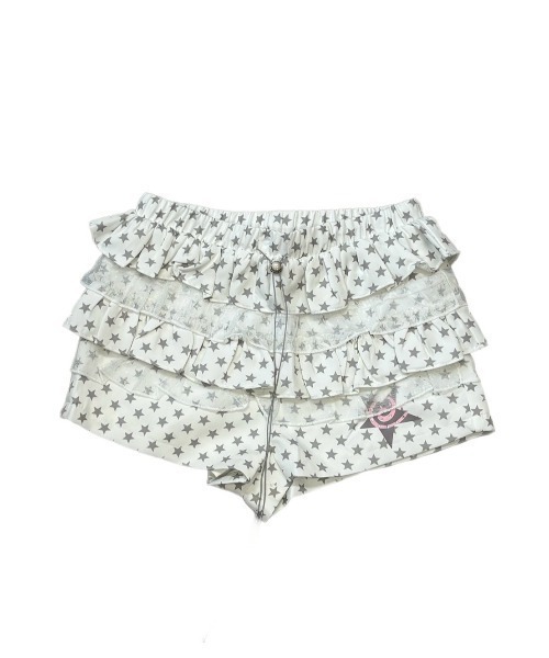Never mind the XU(ネバーマインドザエックスユー)の「【Never mind the XU】star print skirt pants / 【ネバーマインド ザ エックスユー】スタープリントフリルスカートパンツ <着用動画あり>(その他パンツ・レディース・ピンク/ブラック/ホワイト・S)」の16枚目の写真