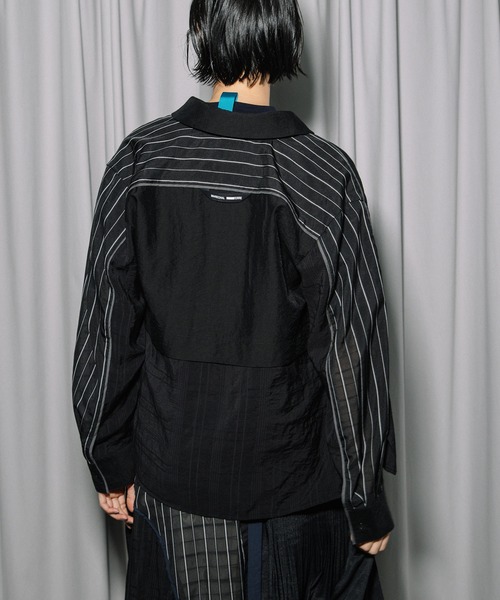 MARECHAL TERRE（マルシャルテル）の「コンビネーションレイヤードシャツ（シャツ/ブラウス・レディース・イエロー/ブラック/オフホワイト/ネイビー・MEDIUM）」の12枚目の写真