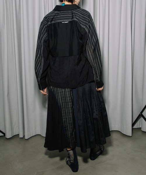 MARECHAL TERRE（マルシャルテル）の「コンビネーションレイヤードシャツ（シャツ/ブラウス・レディース・イエロー/ブラック/オフホワイト/ネイビー・MEDIUM）」の13枚目の写真