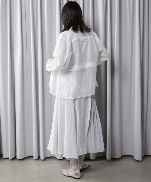 MARECHAL TERRE（マルシャルテル）の「コンビネーションレイヤードシャツ（シャツ/ブラウス・レディース・イエロー/ブラック/オフホワイト/ネイビー・MEDIUM）」の7枚目の写真