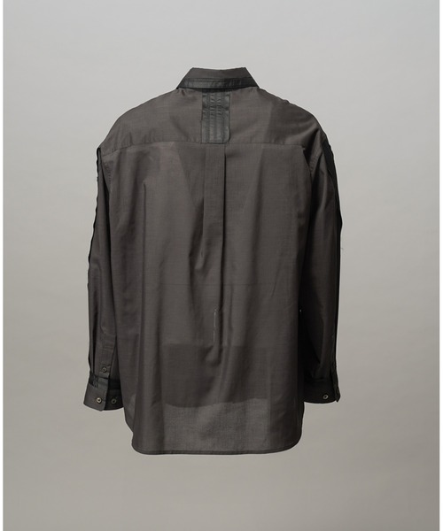 MAISON SPECIAL(メゾンスペシャル)の「《UNISEX》Inside-out Prime-Over Sheer Regular Collar Shirt/インサイドアウトプライムオーバーシアーレギュラーカラーシャツ【MAISON SPECIAL/メゾンスペシャル】(シャツ/ブラウス・メンズ・ライトグリーン/チャコールグレー/ブラック・0/1/2)」の17枚目の写真