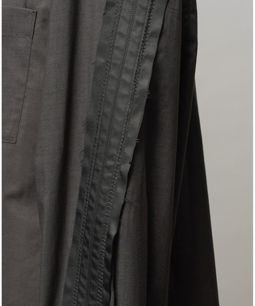 MAISON SPECIAL(メゾンスペシャル)の「《UNISEX》Inside-out Prime-Over Sheer Regular Collar Shirt/インサイドアウトプライムオーバーシアーレギュラーカラーシャツ【MAISON SPECIAL/メゾンスペシャル】(シャツ/ブラウス・メンズ・ライトグリーン/チャコールグレー/ブラック・0/1/2)」の21枚目の写真