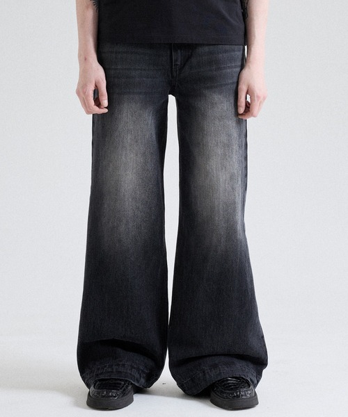 Parts Lab.（パーツラボ）の「【Parts Lab.】Basic Straight Denim Pants / べーシックストレートデニムパンツ（デニムパンツ・メンズ・ブラック/ブルー・S/L/M）」の3枚目の写真