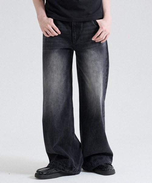 Parts Lab.（パーツラボ）の「【Parts Lab.】Basic Straight Denim Pants / べーシックストレートデニムパンツ（デニムパンツ・メンズ・ブラック/ブルー・S/L/M）」の6枚目の写真