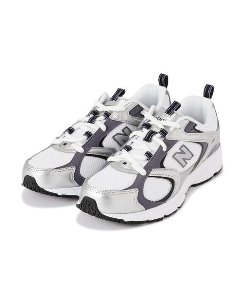 NATURAL BEAUTY BASIC（ナチュラルビューティーベーシック）の「◇ｎｅｗｂａｌａｎｃｅ　４０８（スニーカー・レディース・グレー/シルバー・23.5cm/24.5cm）」の2枚目の写真