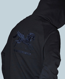 KRUXH（クルクス）の「ペガサス刺繍フードブラック（パーカー）」