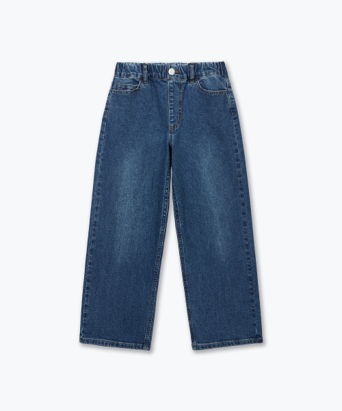 MUSINSA STANDARD KIDS（ムシンサスタンダードキッズ）の「エクストラワイドデニムパンツ [ミディアムインディゴ]（デニムパンツ・レディース・その他・110/120/130/140/150/160）」の3枚目の写真