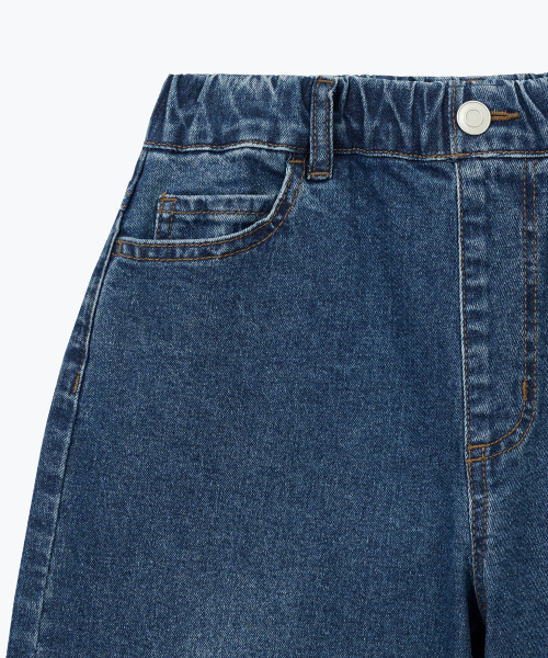 MUSINSA STANDARD KIDS（ムシンサスタンダードキッズ）の「エクストラワイドデニムパンツ [ミディアムインディゴ]（デニムパンツ・レディース・その他・110/120/130/140/150/160）」の5枚目の写真