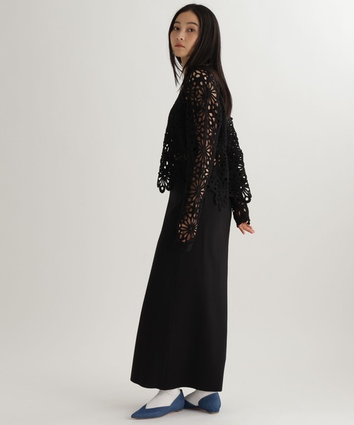 studio CLIP（スタディオクリップ）の「【daily CLIP】フラワーモチーフクロシェプルオーバー（ニット/セーター・レディース・ホワイト/ブラック・FREE）」の16枚目の写真