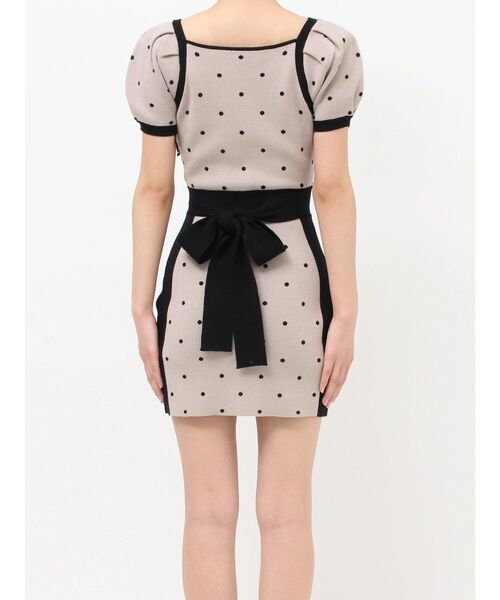 RESEXXY（リゼクシー）の「ドットミニニットタイトワンピース（ワンピース・レディース・ベージュ/ブルー/ブラック・FREE）」の12枚目の写真