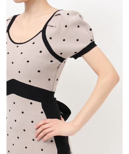 RESEXXY（リゼクシー）の「ドットミニニットタイトワンピース（ワンピース・レディース・ベージュ/ブルー/ブラック・FREE）」の14枚目の写真