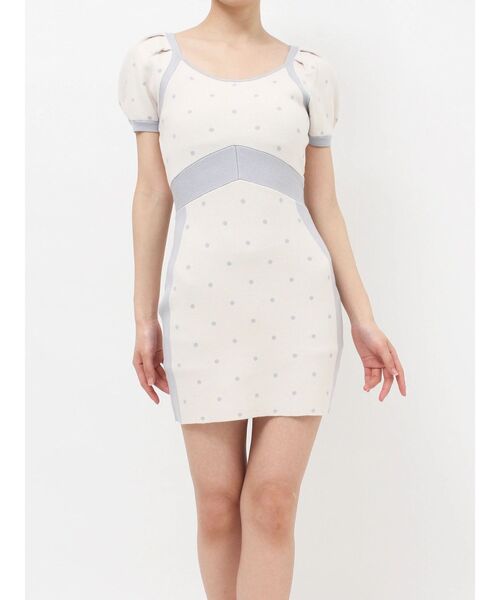 RESEXXY（リゼクシー）の「ドットミニニットタイトワンピース（ワンピース・レディース・ベージュ/ブルー/ブラック・FREE）」の22枚目の写真