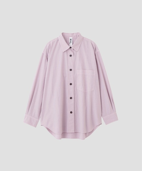 MHL.（エムエイチエル）の「ORGANIC COTTON SHIRTING（シャツ/ブラウス・レディース・ホワイト/ローズ・2/1）」の11枚目の写真