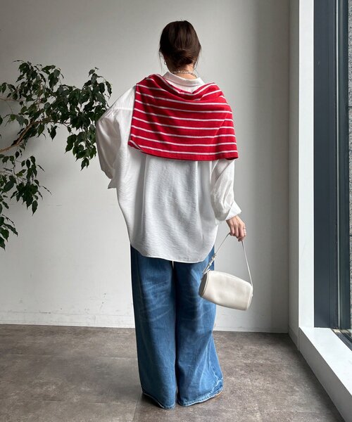 DouDou（ドゥドゥ）の「マルチWAYオーバーシャツ（シャツ/ブラウス・レディース・ブルー/イエロー/ホワイト・FREE）」の8枚目の写真